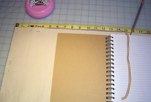 (Once again, the height here is determined by how we construct the pockets - double the finished height plus ½" for the two ¼" seam allowances.) 3. Cut one 3" x 8½" strip from the journal fabric.
