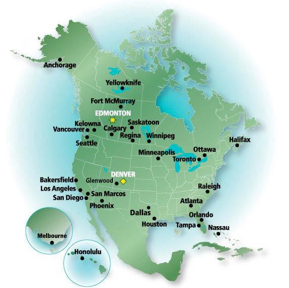 PCL Family of Companies Geographic Reach 30 Major offices located in: US - 17 major offices Canada -