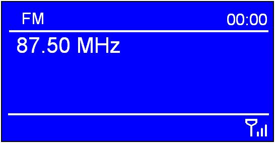 FM Mode Shift to FM Mode Press MODE repeatedly until < FM Radio > is showing up. For initial use, it will start at the beginning of the FM frequency range (87.50MHz).