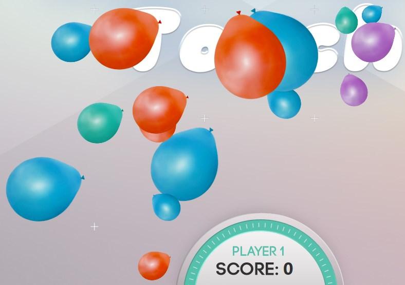 The screen is filled with an assortment of balloons of each player s color.