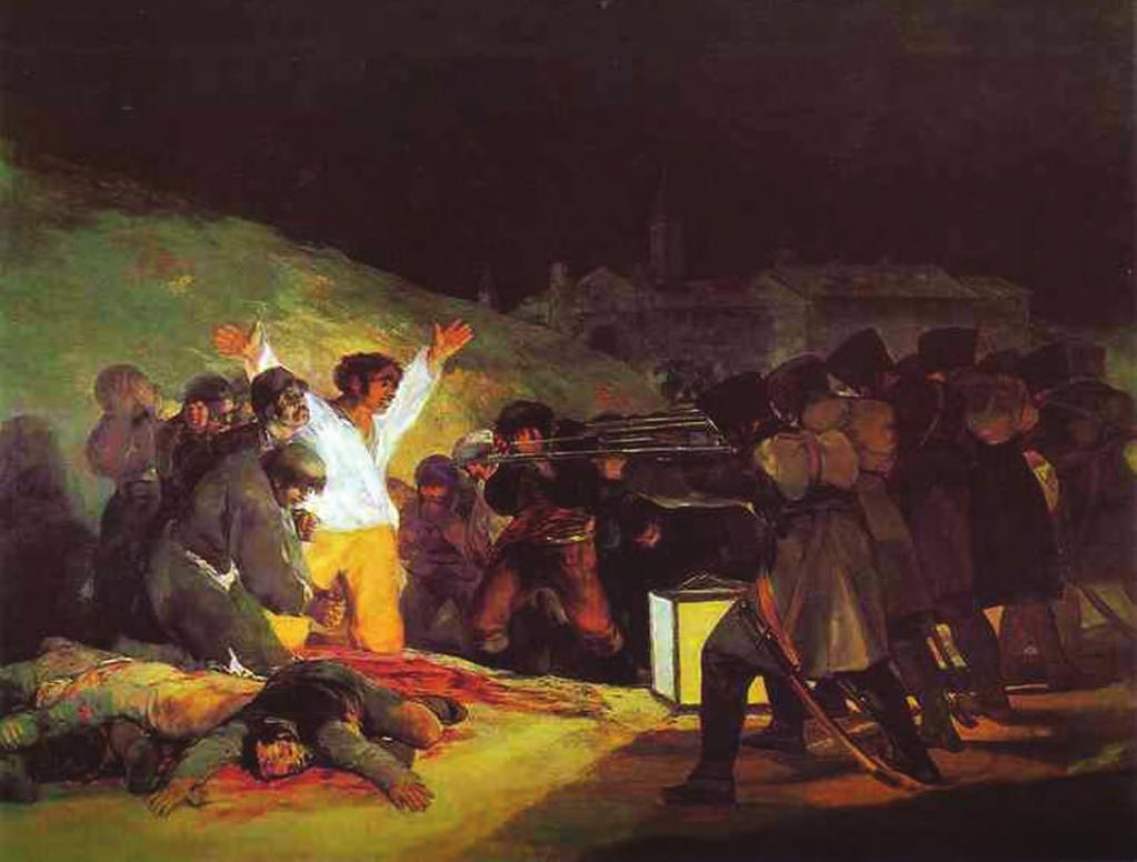 SECTION 1 ART STUDIES (continued) The Third of May 1808 (1814) by Francisco Goya oil on canvas (268 347 cm) 2. Figure Composition Discuss the subject and composition of this painting.