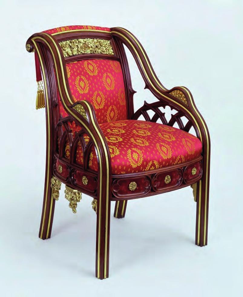 SECTION 2 DESIGN STUDIES (continued) Armchair (1823) designed by Augustus Charles Pugin Materials include carved and gilded mahogany 8.
