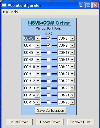 Virtual COM Ports: N8VB Vcom Allows COM ports to be