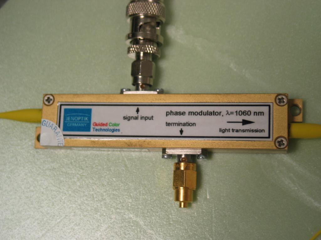 Phase modulator Fiber coupled EOM high modulation depth.