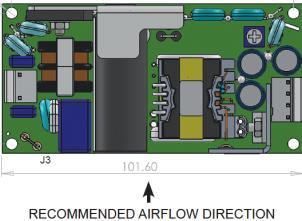 The amount of airflow required depends upon the applied input voltage.