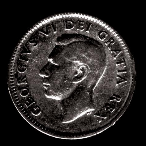 1952-10 CENTS - OBVERSE KING GEORGE VI 10 CENTS 18MM.800 FINE 2.