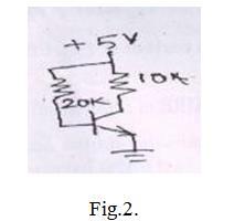 9. Find the collector and base current of circuit given in fig.2. [N/D 14] Given: hfe = β = 100, VBE(on =0.7V, Vcc =5 V, RB = 20 kω, RC = 10 kω apply KVL to the base circuit, = 10.