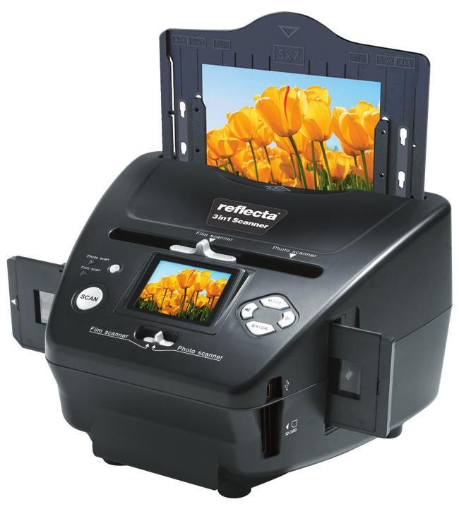 PRODUCTS x120 With the reflecta x120 Scan it is now possible to scan midformats fast and directly on a SD-Card.