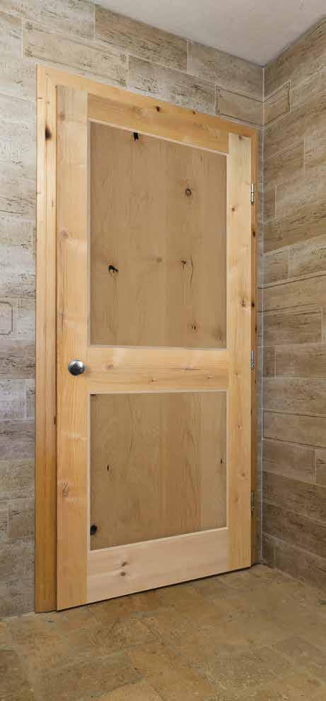 KNOTTY ALDER Unfinished Knotty Alder *Wood is a natural material, knots on door will vary Arch Plank * *Features raised plank