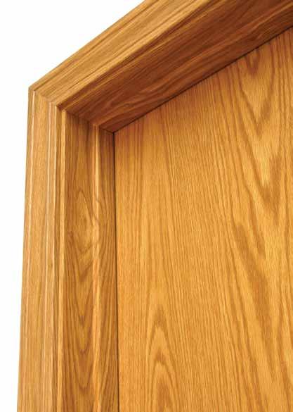 FRAME & HINGE OPTIONS Veneer Wood Core Frame Applied stop to match frame Wood core construction With Colonial Stop With Ranch Stop Minwax Golden Oak 210B on Oak Gunstock on Poplar Cherry Veneer