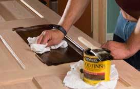 Cross sanding may show up as lines in the staining process of the door. 2.