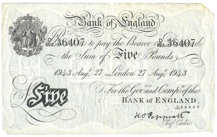 (8) 25-35 417 Bank of England, 1, undated (1970), signed in blue by Kenneth Clarke (The Chancellor of the Exchequer) in July 1996, serial no.