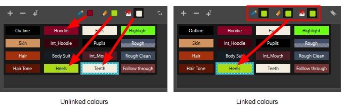 Chapter 5: Views When enabled, the colour you select will be selected for all drawing tools. When disabled, you can select individual colours for the Brush, Pencil and Paint tools.