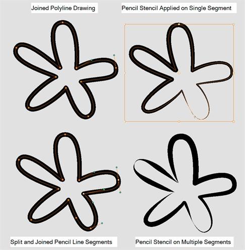 Harmony 15 Paint Reference Guide can use the Split Pencil Line and Point Pencil Lines options to create segments and apply a pencil stencil to your