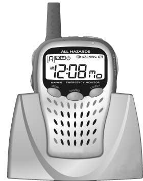 CARRYING HOLDER LCD EN 1. CARRYING HOLDER Mount on a wall or attach to a belt for easy portability. CRADLE House your weather radio in this cradle for convenient placement. 1. Voice radio in NOAA on [ NOAA ] position (NOAA standby [ ], NOAA mute [ ], and NOAA off).