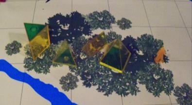 Tree Planting and Reforestation: 3-D figures (Relational GeoSolids) will begin in the Base, except for the square pyramid located at point (10,8).