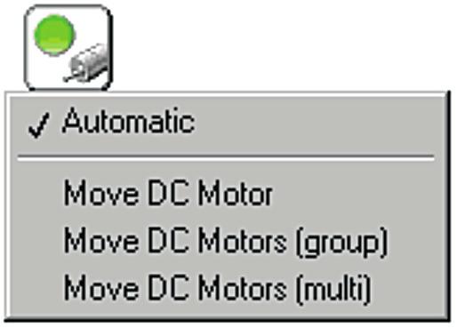 Click any of the array s boxes and select the motor name, just like you did for the single control constant.