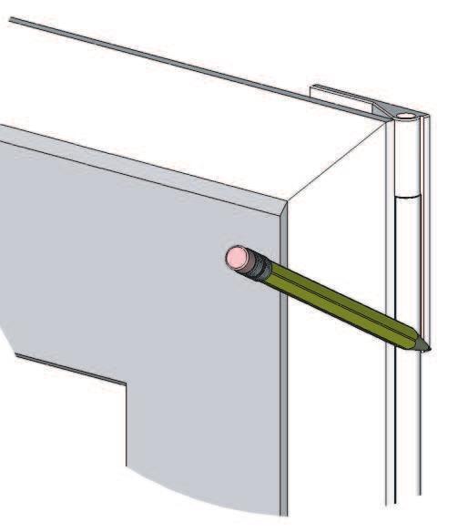 19 Swing Pivot Frame closed against wall.