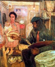 Palmer Hayden was known for his paintings of the African American scene.