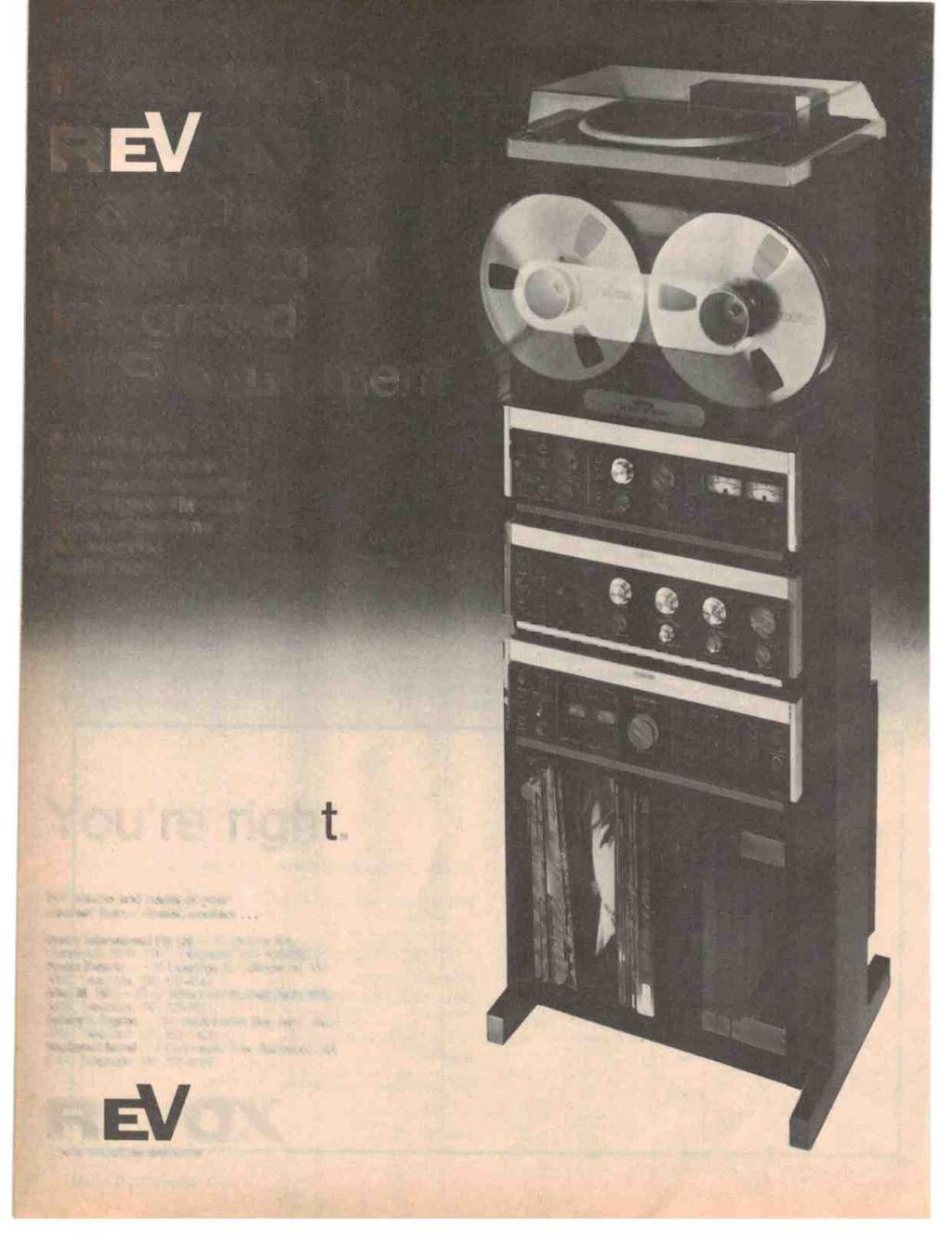 If you thought R OX made the world's finest integrated Hi fi equipment B790 'turntable B77 tape recorder B750 stereo