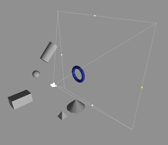 used by the cubemap is 90º in camera perspective (see Figure 2-11), permitting the blending of the resulting frustums to cover the entire environment located between the clipping planes. Figure 2-11. Illustration of scene geometry.