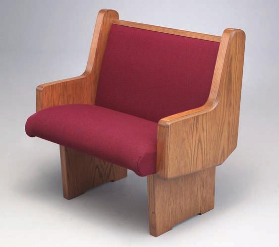 Standard Pew Bodies Pew Backs Imperial offers a variety of comfortable options for pew backs and seats. Upholstered pew backs can have either 2 thick or 2 1/4 thick foam with lumbar cushion.