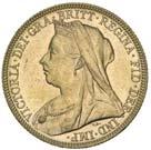 1365 Queen Victoria, old head, 1893 and 1899 Sydney. Nearly uncirculated; uncirculated. (2) $800 1373 Queen Victoria, 1897, 1900 and 1901 Melbourne.