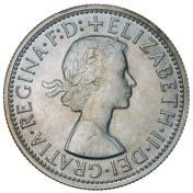 1452 Elizabeth II, Melbourne Mint proofs, florin 1957;