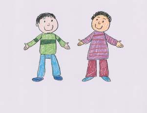 Friends Draw a picture of you with a friend from school. Write your name and your friend s name.