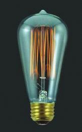 Carbon Lamps E27 = ES, = BC, E14 = SES C = Clear Glass and G = Golden (Amber) Glass Not designed for household illumination