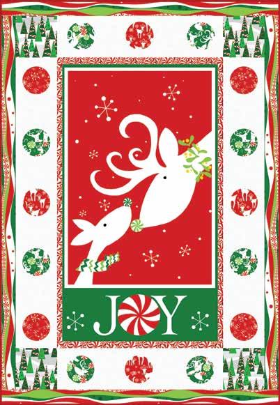 UPATE ON JUNE 20, 2018 A Free Project Sheet NOT FOR RESALE Peppermint Reindeer QUILT 1 Featuring fabrics from the Peppermint Reindeer collection by Studio Meraki for Fabric Requirements (A) 4153P-68.