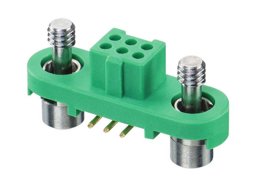 Gecko Screw-Lok onnectors Female Surface Mount 4-finger eryllium opper contact. Stainless steel screw fixing to mate with applicable male connector. Positive keyway polarisation features.