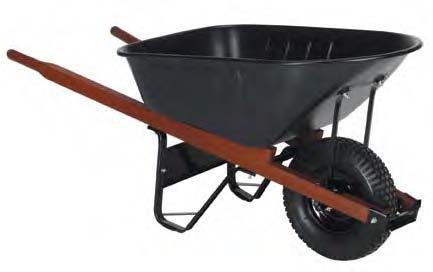 14 Wheelbarrows Clip system provides for easy assembly and a smooth steel tray that is leakproof and