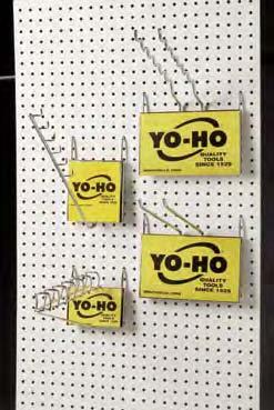 41 Replacement Parts Peg Board Hangers Save space and display tools neatly with these hangers. 35606 (bottom right) D-handle tools 5 / 8 lbs. 35616 (top right) Shovels, rakes, cultivators 5 / 8 lbs.