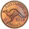 Perth Mint proof penny, 1957.