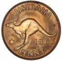 proof Melbourne Mint penny 1955, uncirculated