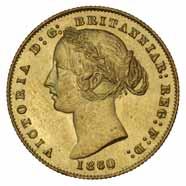 1297* Queen Victoria, second type, 1861. Lightly toned, relatively unmarked surfaces, extremely fine and rare in this condition. $2,200 Ex Noble Numismatics Sale 48 (lot 1606).