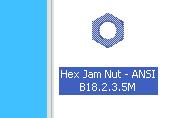 then choose the HEX JAM NUT.