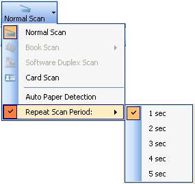 Repeat Scan Period The Repeat Scan Period mode allows you to perform the automatic scan according to the time interval selected. The auto scan interval is from 1 to 5 seconds.