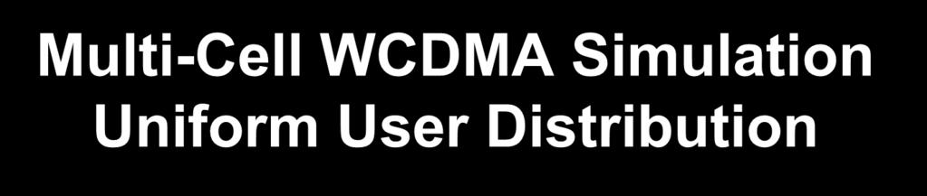 Multi-Cell WCDMA Simulation Uniform User