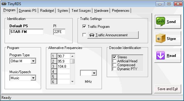 TinyRDS Windows control application for RDS encoders based on MicroRDS, MiniRDS, MRDS1322, MRDS192. Table of Content 1 Installation... 2 2 Minimum Requirements... 2 3 Purpose and Features.