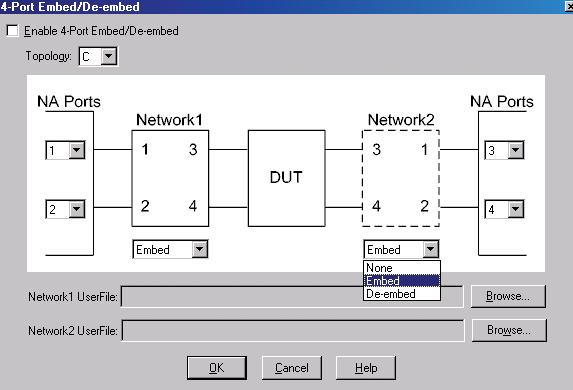 The PNA-L calibration software allows you to make a full 4-port calibration using a 2-port ECal module with only 4 connections and disconnections (the same as a 4-port module).