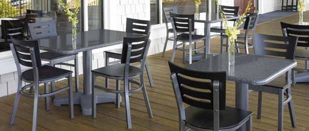 All weather design is tailor-made for outdoor dining areas. Create a unique look with contrasting seat/back and frame color combinations. All aluminum rust free frame.