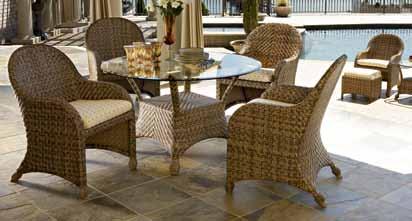Key Biscayne Wicker WICKER Our premier wicker collection. The premium all weather resin wicker material is meticulously woven over the sturdy aluminum frames of this handsome collection.