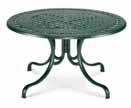 Cast Aluminum Tables 130...22 Square Cast End Table Pat. 300 150...20 x 41 Cast Coffee Table Pat. 300 2620...48 Round Cast Deluxe Dining Table Pat.