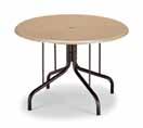 Werzalit Dining Table 1580...48 Round Dining Height Table w/ hole TOP ONLY TW10...24 x32 Rect.
