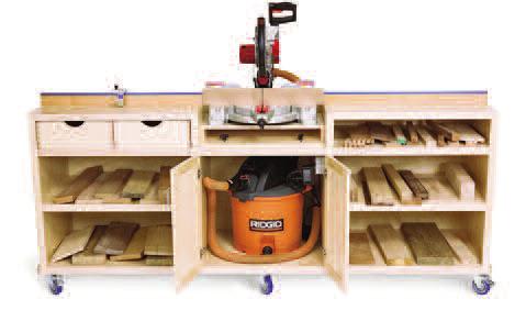 Ultimate Miter Saw Station Scrap Bins Exploded View 3 2 Elevations 7/6" x 7 Pin Slots, /8" On Center MATERIAL LIST T x W x L Front, Back (4) /8" x 3 4" x 3 4" 2 Sides (4) /8" x 3 4" x 8" 3 Bottom (2)