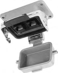 A single AC outlet is available with most connector types and a A circuit breaker is optional.