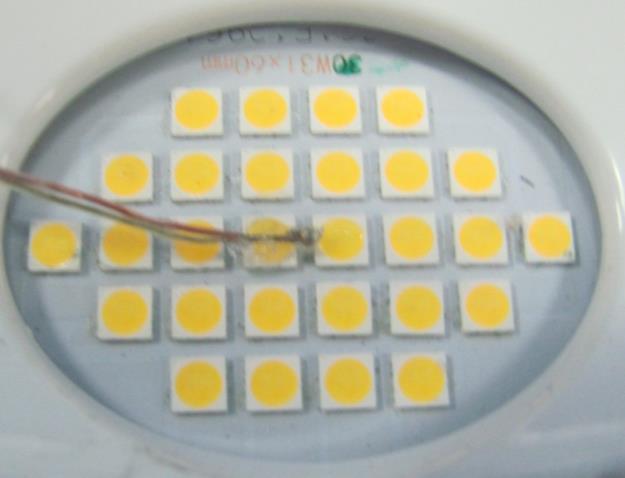 LED Chip identified as Philips LUXEON 3030 In-Situ Picture Ts point Intertek Sample No. 0160604-32-003 Model no.