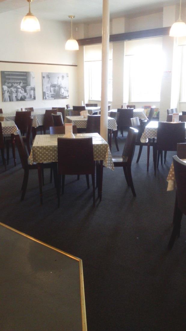 Catering The café is situated on the first floor accessible by lift The entrance doors to the café are 820mm/35ins wide Tables in the restaurant and café are well spaced apart, moveable, with a clear
